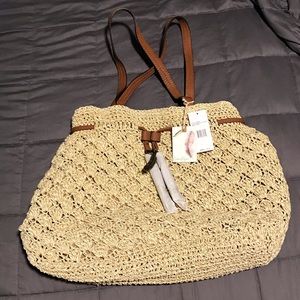 Jessica Simpson Large Straw Bag with Tassels
